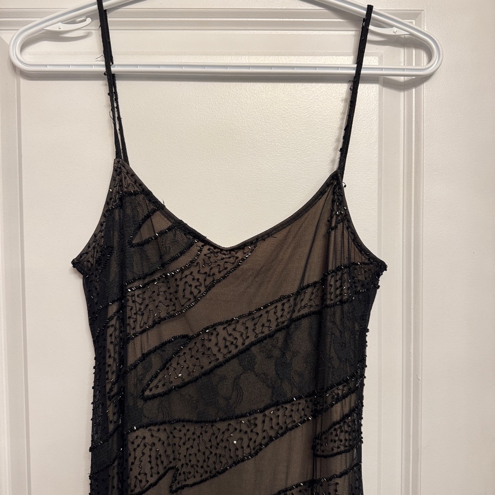 Vintage Black Lace Slip Dress